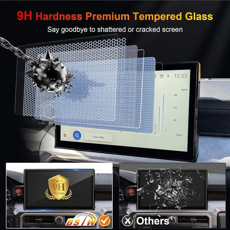 BSTW for 2025 Toyota 4Runner Screen Protector for 2025 4Runner TRD Off-Road Premium/Limited/Trailhunter 14-In Display for 6th Gen 4Runner Accessories Tempered Glass Protective Film - Image 4